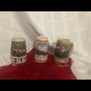 Budweiser Christmas steins